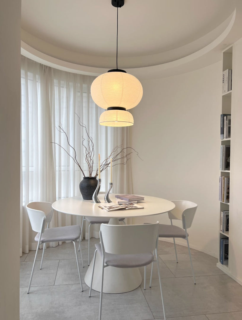 Rounded Layered Paper Plug-In Pendant
