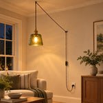 Load image into Gallery viewer, Molded Glass Plug-In Pendant