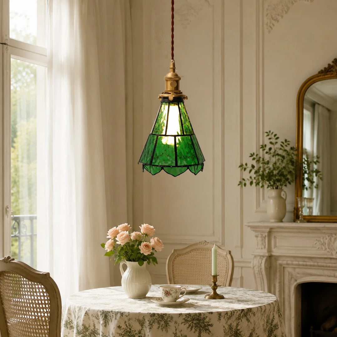 French country ripple glass light fixture