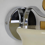Charger l'image dans la visionneuse de galerie, Chrome round wall plate and curved arm detail