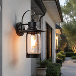 Load image into Gallery viewer, Vintage Sand Black Outdoor Wall Sconce