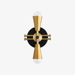 Charger l&#39;image dans la visionneuse de galerie, Pyralis Cone Art Deco Brass Sconce - Industrial Vanity Light
