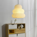 Bild in Gallery-Viewer laden, Beige Mulberry Paper Swag Pendant Light