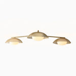 Cargar imagen en el visor de la Galería, Lámpara de techo empotrada Elorina de 3 luces de vidrio y metal: una elegante luminaria para espacios modernos.
