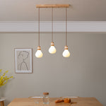 Charger l&#39;image dans la visionneuse de galerie, Lampe à suspension en verre et corde de chanvre
