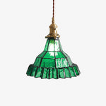 Bild in Gallery-Viewer laden, Vintage Stained Glass Pendant Light 3