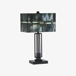 Load image into Gallery viewer, Culletto Rectangular Stained Glass Mosaic – Artisan Style Table Lamp for Bedroom and Hallway Accent Lighting