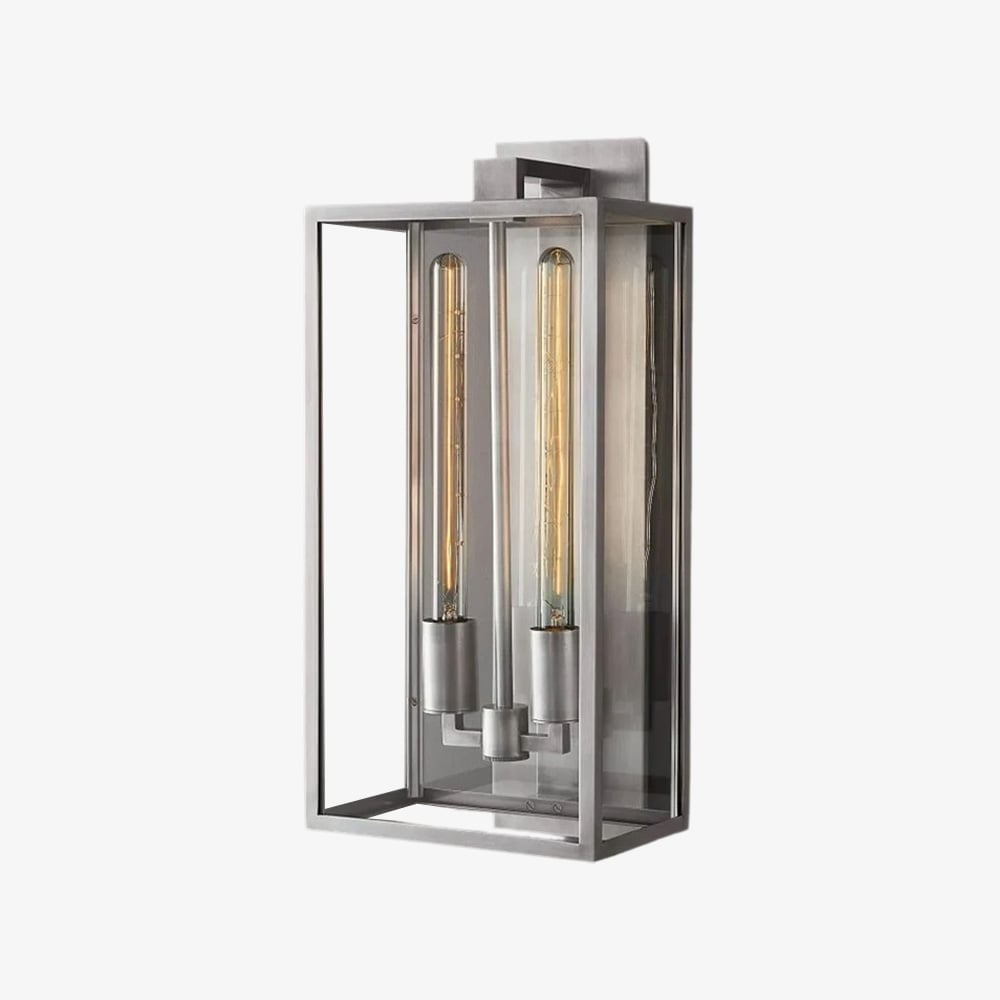 Classic Beckman Vintage Wall Sconce - Steel & Glass Linear Design