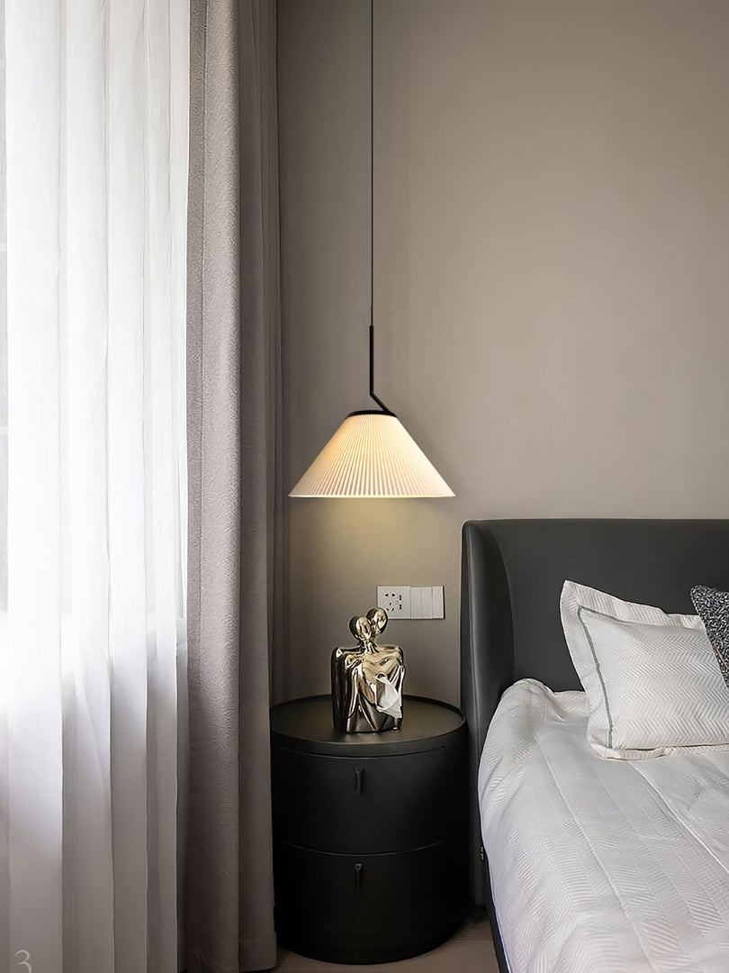 Lampe suspendue plissée Demare