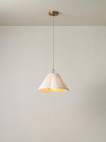 Load image into Gallery viewer, Luminella Scalloped Pendant Light — Modern Statement Designer Ceiling Light for Dining Room
