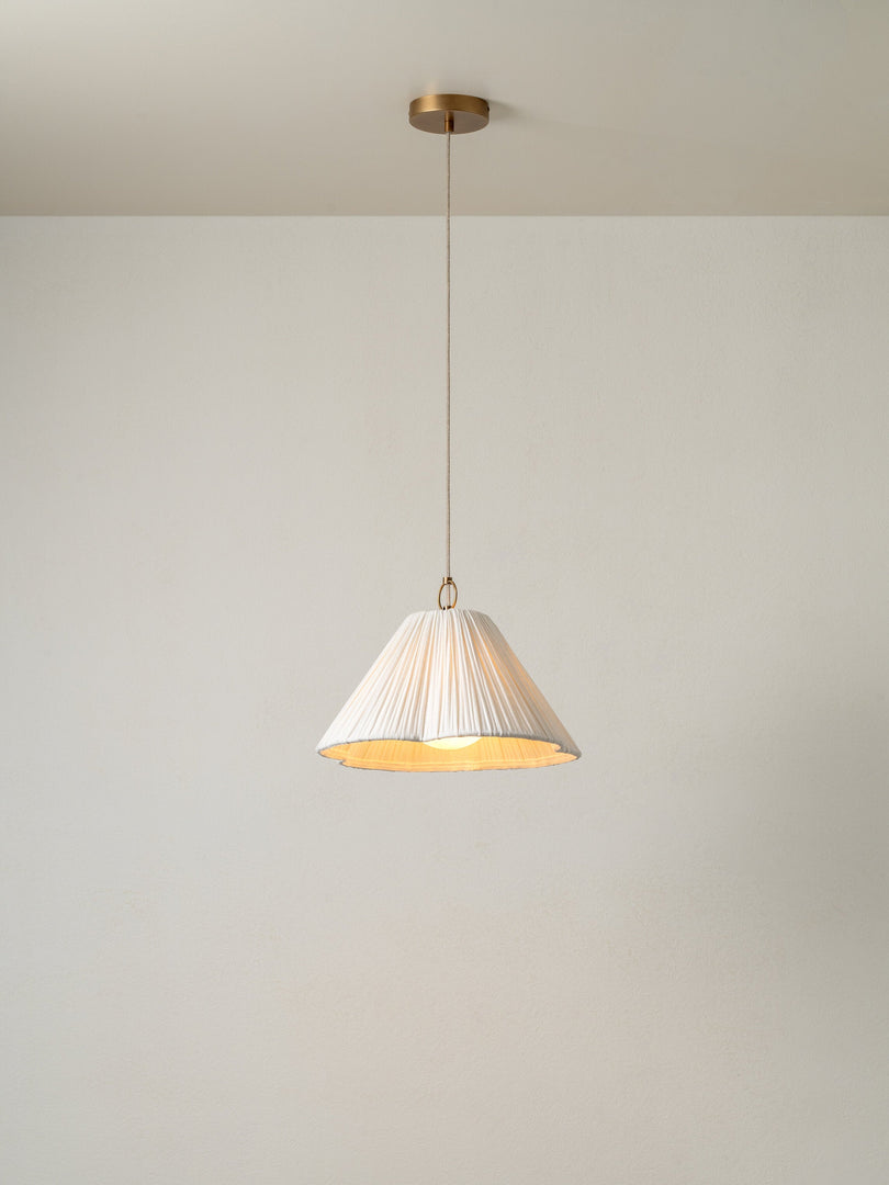 Luminella Scalloped Pendant Light — Modern Statement Designer Ceiling Light for Dining Room
