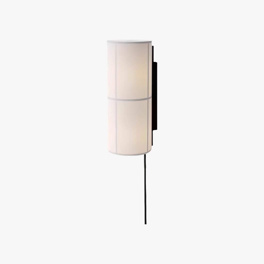 Lampe murale cylindrique Cylume à brancher - Tissu moderne et minimaliste pour chambres et salons