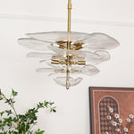 Load image into Gallery viewer, Lotus Leaf Layered Glass Chandelier
