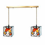 Charger l'image dans la visionneuse de galerie, stained glass cat pendant light SKU option