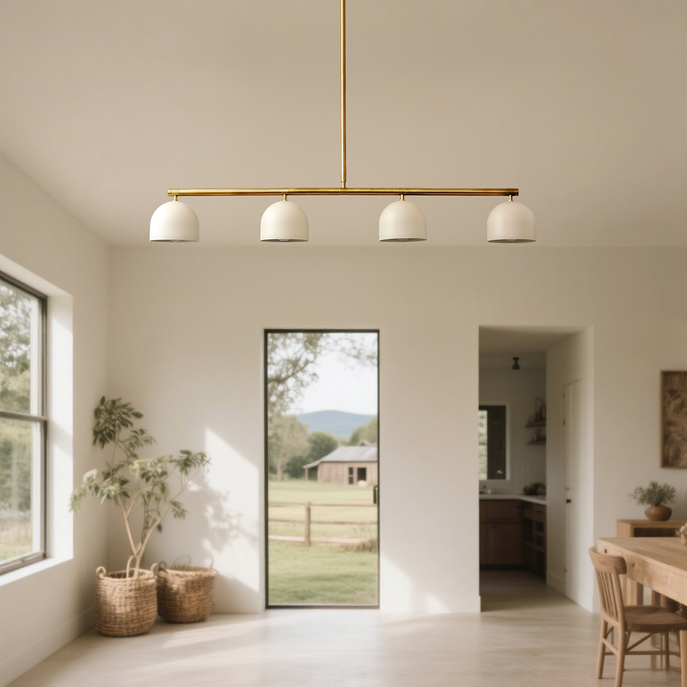 Bauernhaus Linearer Kronleuchter – Rustikaler Lichtpendel für Esszimmer & Küche