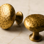Cargar imagen en el visor de la Galería, Hammered solid brass cabinet knob