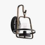 Load image into Gallery viewer, Rust Metal Clear Glass Wall Sconce