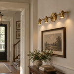 Charger l'image dans la visionneuse de galerie, Aurelia Brushed Brass Adjustable Vanity Wall Light