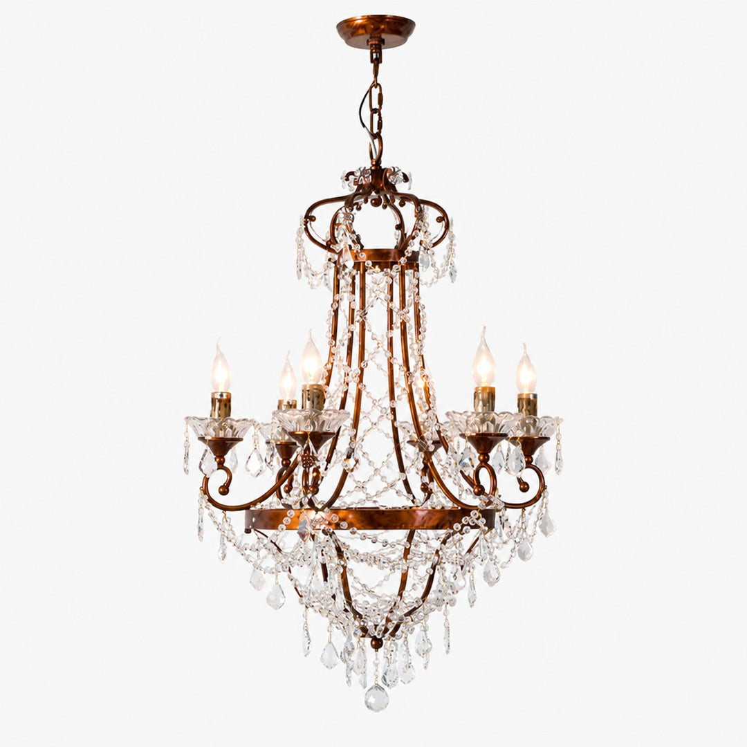 Cascading Crystal Basket Grand Chandelier