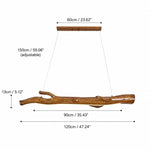 Cargar imagen en el visor de la Galería, Wood Color Resin Linear Branch Pendant Light