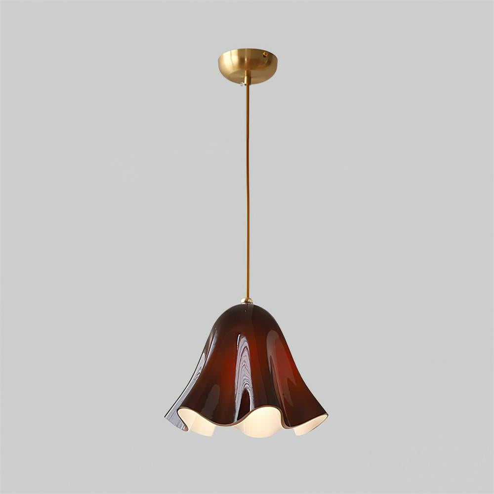 Bellina Wave-Edge Glass Pendant Lamp — Organic Contemporary Style for Dining & Living