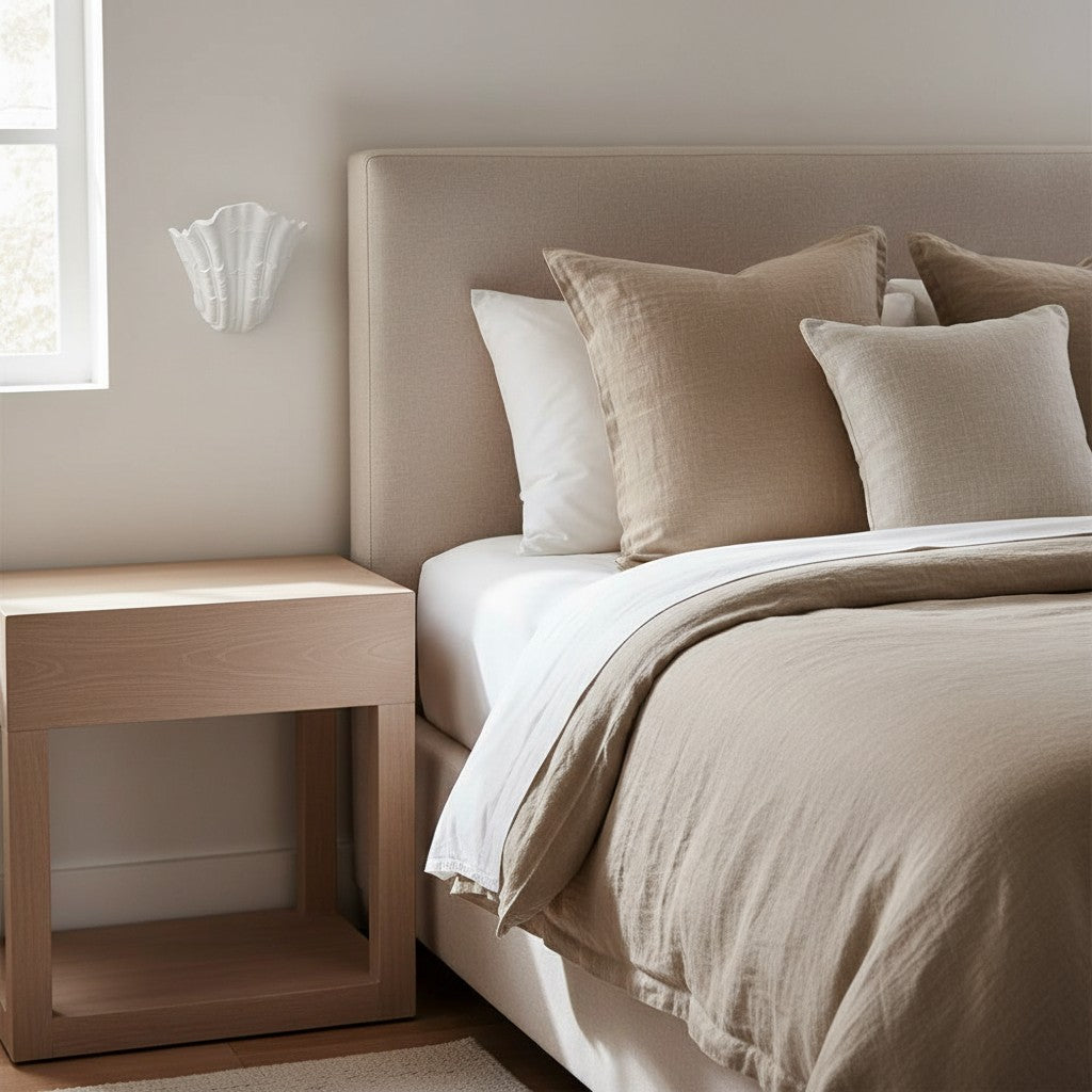 Applique murale Seavira à texture coquillage organique - Applique moderne en plâtre pour salon et entrée