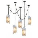 Bild in Gallery-Viewer laden, Frosted Cylinder Shade Chain Hardwired Chandelier