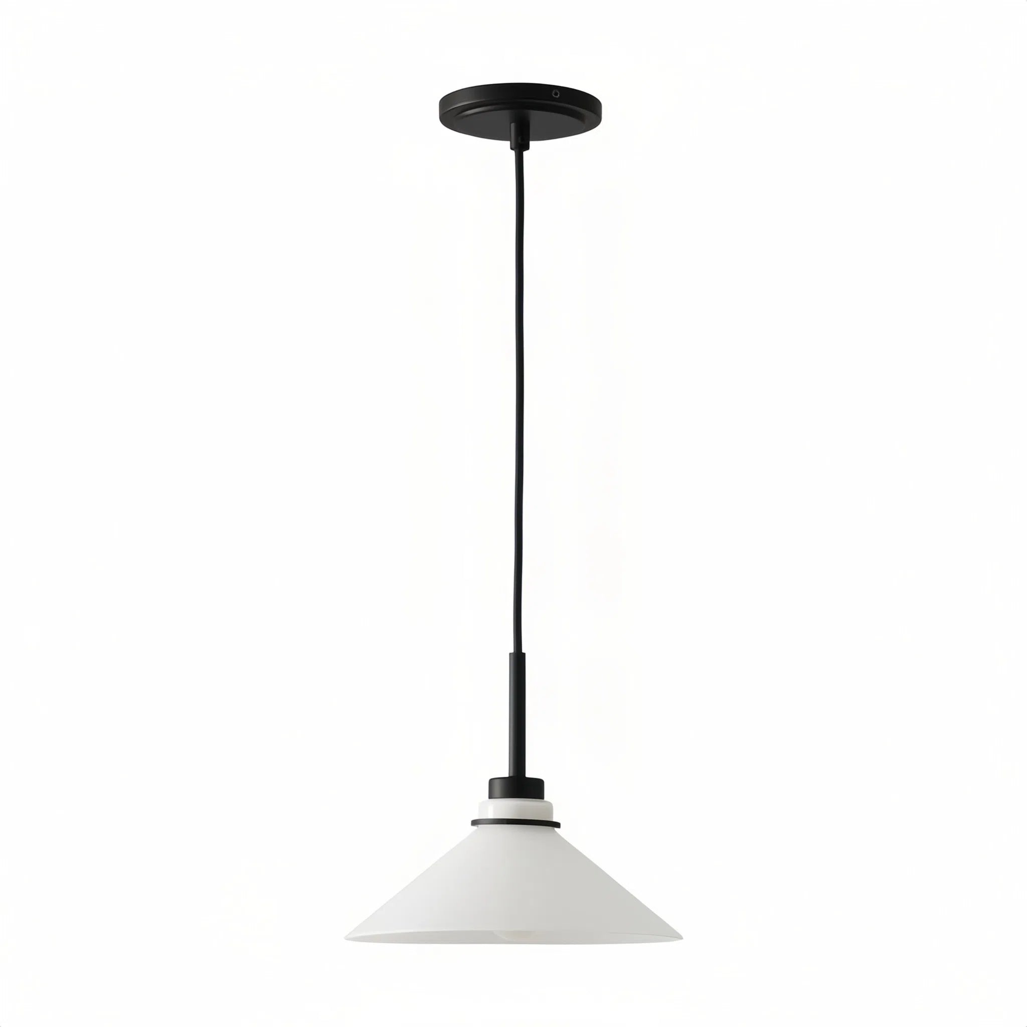 Aurenza Modern Farmhouse  Cone Pendant Light – Dimmable Kitchen and Entryway Lighting