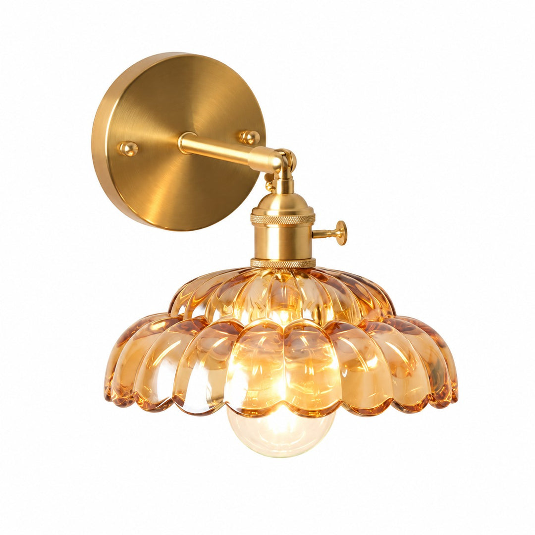 Amber Puff-Skirt Wall Lamp