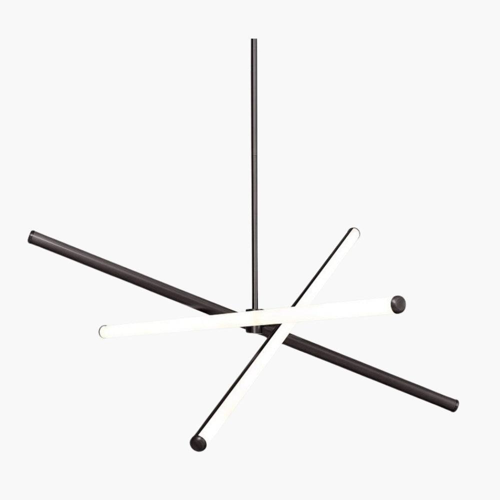 Voro Led Rod Chandelier - Linear Sputnik Modern Minimalist Lighting