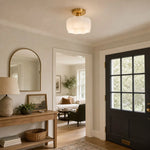 Charger l'image dans la visionneuse de galerie, Milk glass ceiling light in a contemporary setting