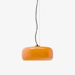 Charger l'image dans la visionneuse de galerie, Suspension Lunorae en verre arrondi - Éclairage sculptural moderne pour salon