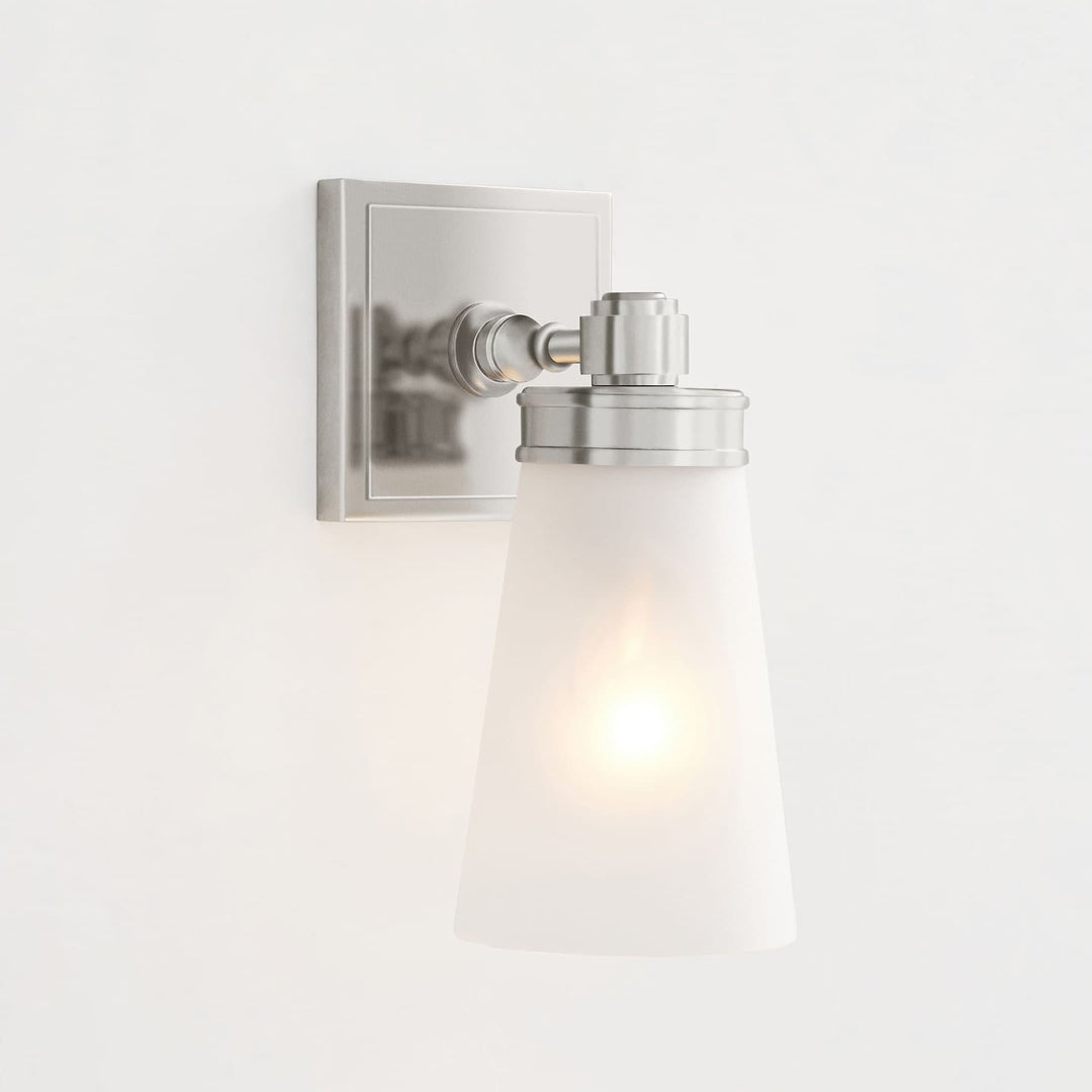 Derlina Glass Cone Wall Sconce - Modern Frosted Glass Shade Lighting