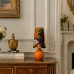 Load image into Gallery viewer, dark animal print fabric table lamp
