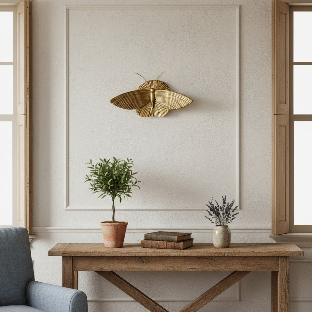 Applique murale en forme de papillon Mothriel - Luminaire décoratif sculptural pour chambre