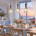 Charger l'image dans la visionneuse de galerie, Bubble Glass Brass Pendant Light