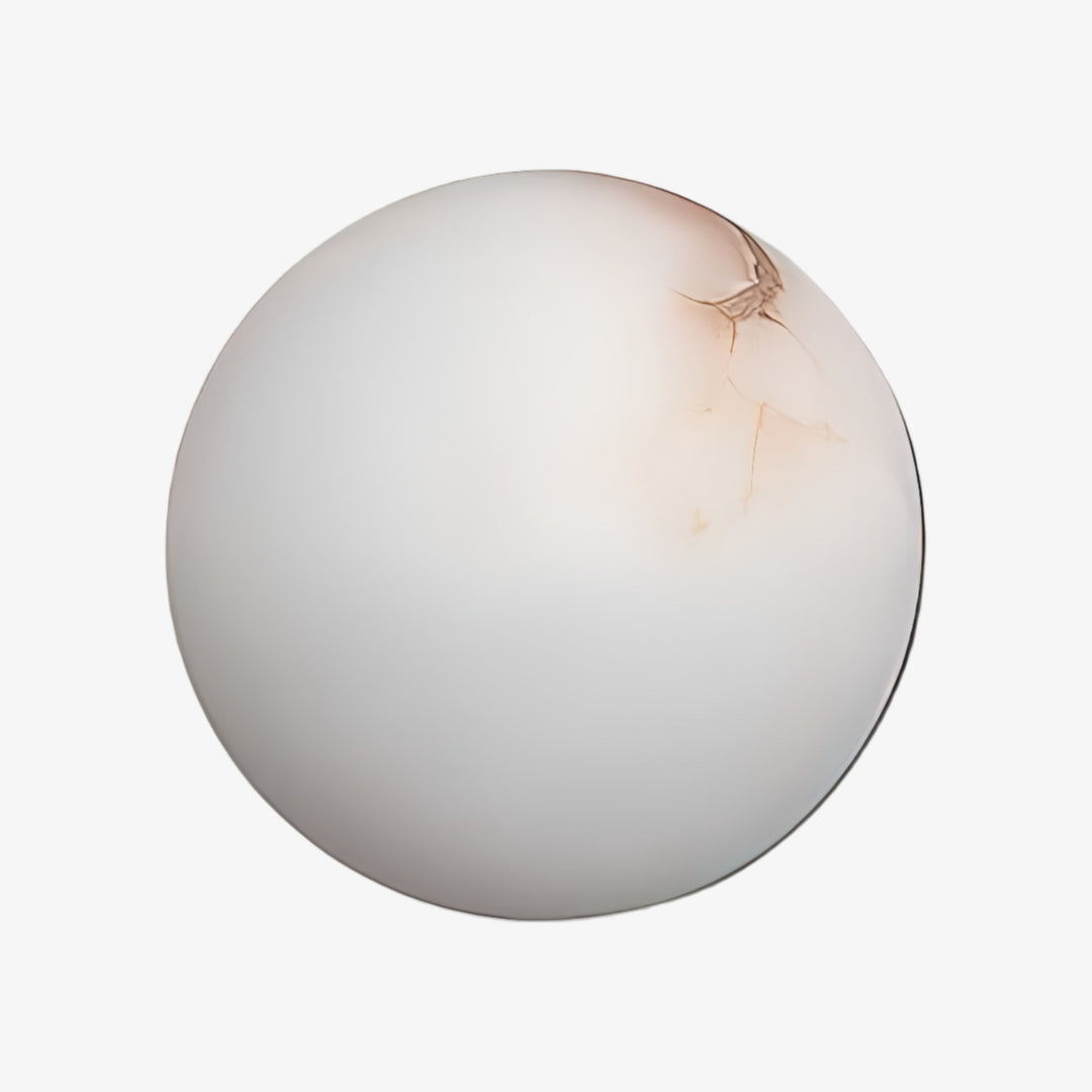 Applique Murale Globe en Pierre Naturelle Élégante OrbisMuse - Lumière Minimaliste pour Couloirs