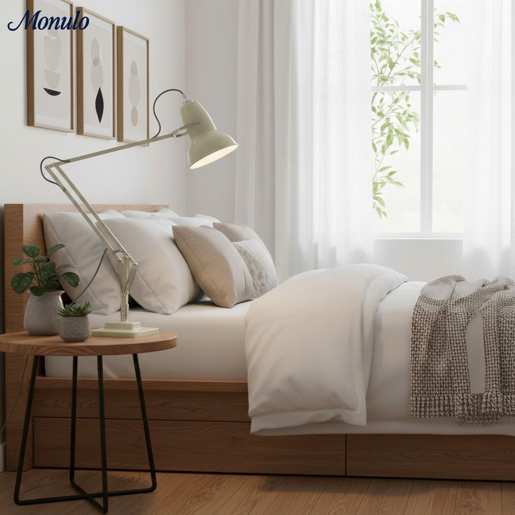 Lampe de bureau réglable Modryx - Métal industriel ancien pour bureau et chambre