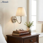 Load image into Gallery viewer, Luvora Fabric Shade Wall Sconce with Drum Shade - Classic Pleated Sconce Light