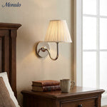 Load image into Gallery viewer, Luvora Fabric Shade Wall Sconce with Drum Shade - Classic Pleated Sconce Light