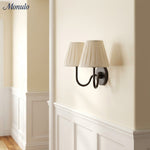 Load image into Gallery viewer, Luvora Fabric Shade Wall Sconce with Drum Shade - Classic Pleated Sconce Light