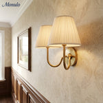 Load image into Gallery viewer, Luvora Fabric Shade Wall Sconce with Drum Shade - Classic Pleated Sconce Light
