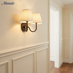 Load image into Gallery viewer, Luvora Fabric Shade Wall Sconce with Drum Shade - Classic Pleated Sconce Light