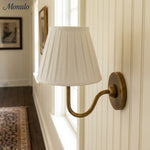 Load image into Gallery viewer, Luvora Fabric Shade Wall Sconce with Drum Shade - Classic Pleated Sconce Light