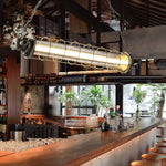 Bild in Gallery-Viewer laden, Minimalistische Röhren-Pendelleuchte mit linearer Silhouette für moderne Kücheninsel- und Esszimmerbeleuchtung
