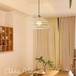 Charger l'image dans la visionneuse de galerie, Handwoven Rattan Dome Swag Pendant
