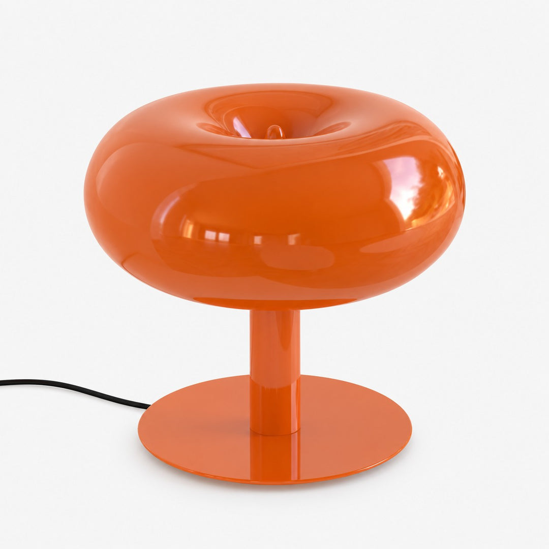 Rounded Glass Slim Stem Blown Glass Table Lamp