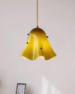 Charger l&#39;image dans la visionneuse de galerie, Bellina Wave-Edge Glass Pendant Lamp — Organic Contemporary Style for Dining &amp; Living
