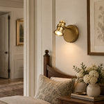 Charger l'image dans la visionneuse de galerie, Aurelia Brushed Brass Adjustable Vanity Wall Light