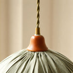 Load image into Gallery viewer, Ruched Fabric Pendant Light with Pleated Shade